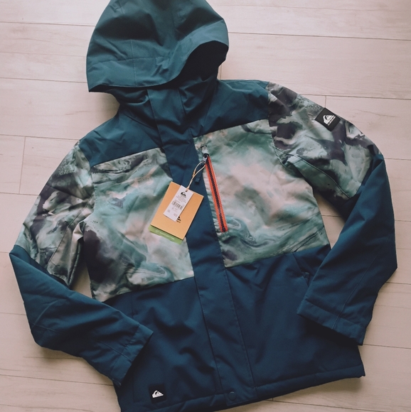 QUIKSILVER NEW Mission Print Block Technical Snow Jacket - Picture 2 of 9